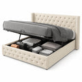 lit-double-a-lattes-avec-rangement-integre-et-tete-de-lit-hydraulique-140-x-200-cm-flanelle-beige-blwwgo7299ch