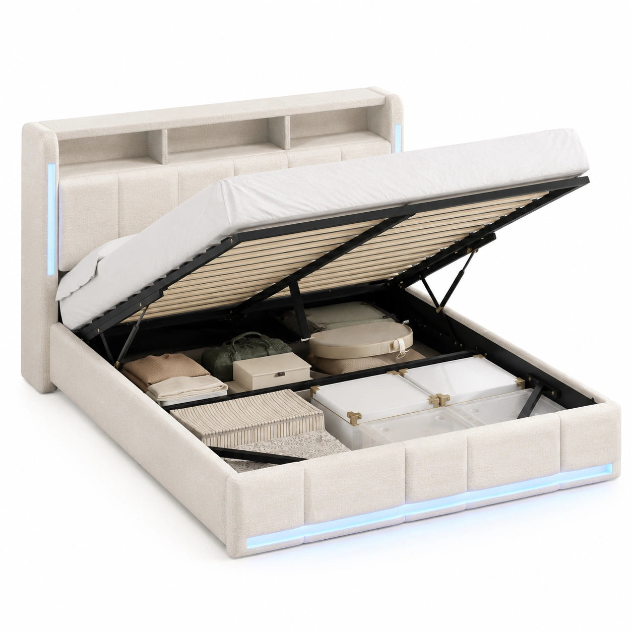 lit-double-160x200-cm-avec-led-et-ports-usb-rangement-et-tete-de-lit-capitonnee-zkvcve7307bg